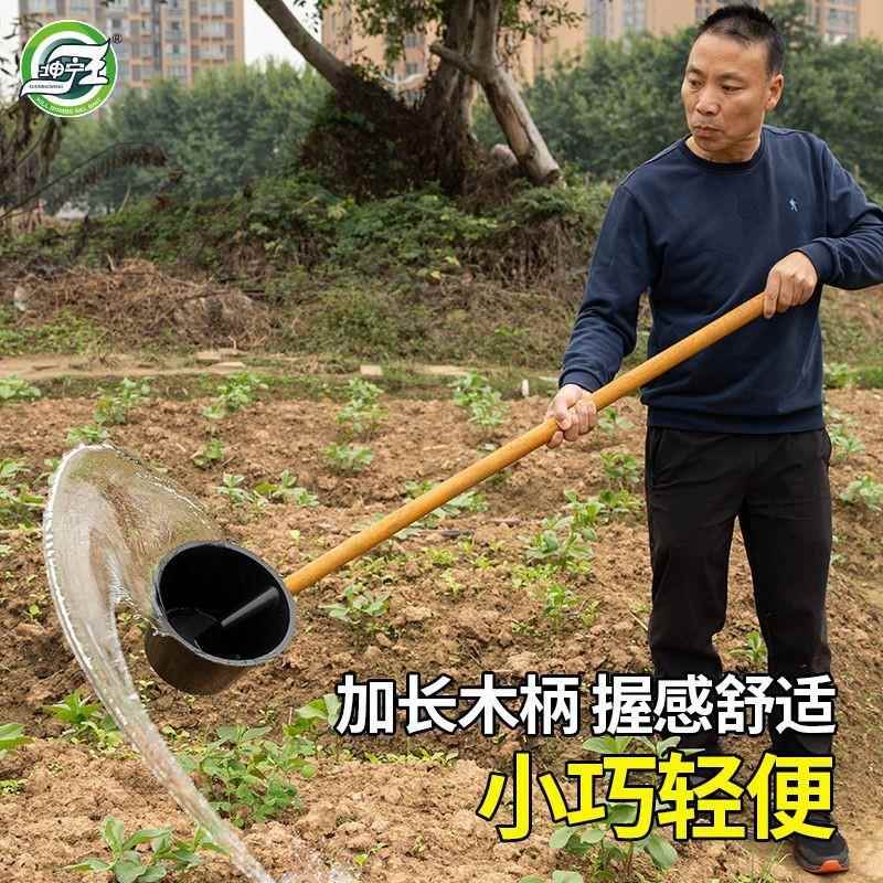 农用工具粪瓢长柄水瓢浇水牛筋灌溉熟胶牛津材质水舀子加厚特大号 - 图0
