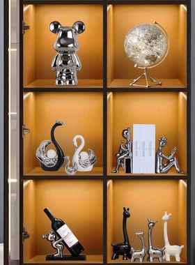 高档客厅奢高档家居件电视柜酒柜家直摆轻播间网新红装饰品整套装