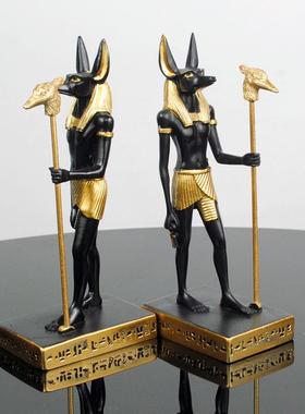 古埃及阿努比斯狗神摆件胡狼神像旅游纪念品家居装饰品工艺品摆设