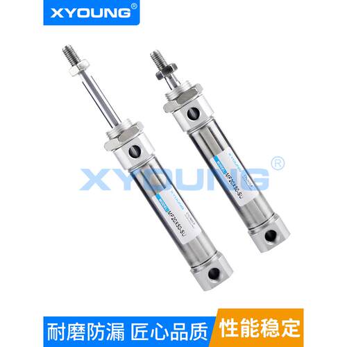 XYOUNG平尾不锈钢迷你气缸MF25X75-SU带磁迷你气缸MF25X100-SU - 图0