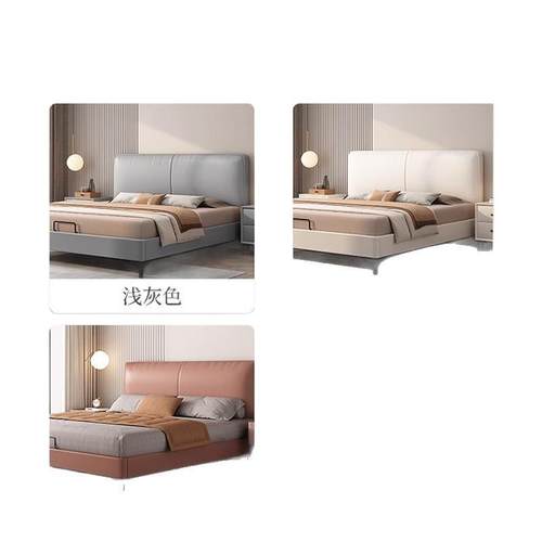 送货入户木科技布双人型MSM软包床主单卧大床实主卧经济人床软包 - 图3