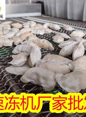 素食料理包速冻机 连续式隧道冷冻机 包子水饺冷冻生产线