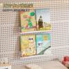 Magnetic bookshelf enamel board study table above the wall wall-mounted stationery picture book storage storage hole board accessories