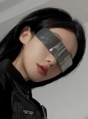 赛博朋克未来科技感眼镜拍照潮男女科幻发箍太阳眼镜高街蹦迪ins