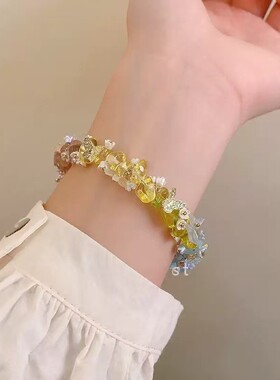 太极花钱手链编织小众设计手链