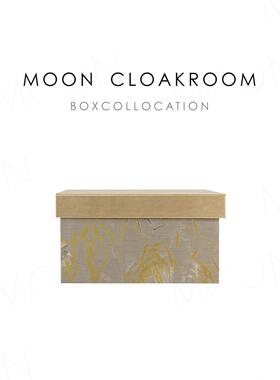 月亮空间样板房金叶收纳箱衣帽间衣柜装饰收纳箱饰品展厅