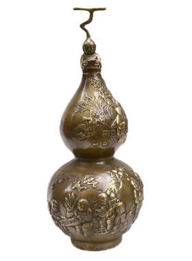 供应纯铜金属工艺品商务礼品家居金玉满堂葫芦摆件