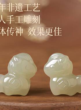 2026马年本命年和田白玉小马红绳手錬女款生肖马红色手绳新年礼物