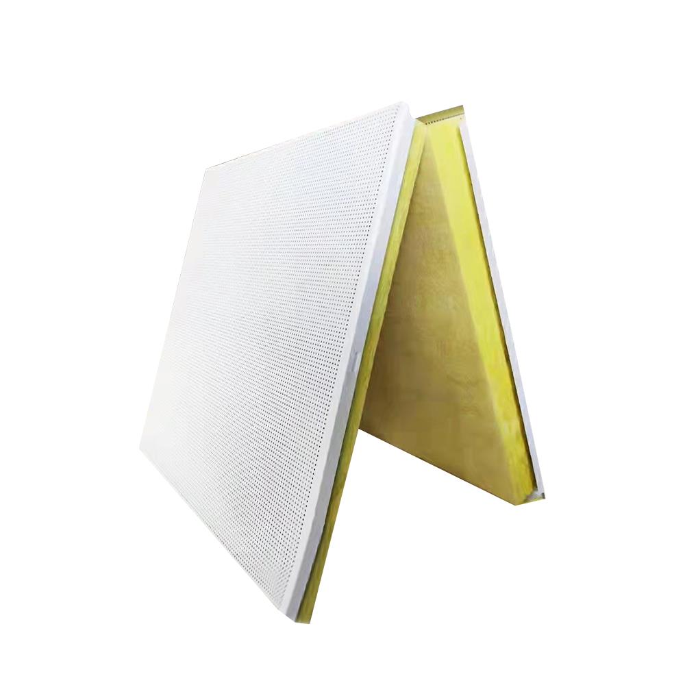 铝天花穿孔复合吸音板机房微孔铝扣板防火吊顶墙面金属穿孔吸音板 - 图3