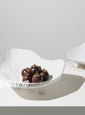 跨境爆款侘寂法式水果盘干果托盘摆件样板间客厅茶几餐厅软装饰品