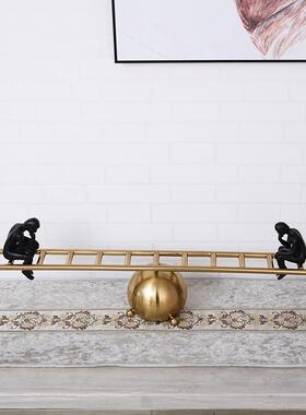 梯沉意思人楼物装饰摆件品脂工艺品思树想者雕塑书柜IL544创送礼