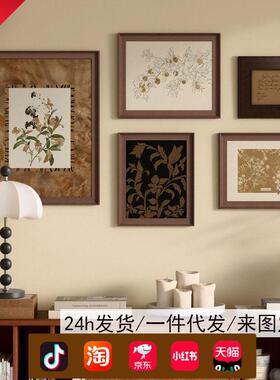 义乌法式复古风客厅装饰画玄关斗柜餐厅卧室床头画级感油布挂画