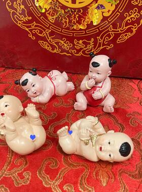 求子吉祥物结婚压床一对男家安床送子早生贵子福娃男娃装饰摆件