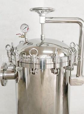 3袋双联不锈钢过滤器管道双联过滤机微孔膜精密大流量过滤器