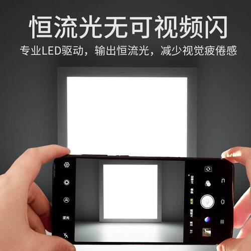 集成吊顶led灯x300铝x300600扣板厨房卫生间灯入嵌式30x60NWA平板 - 图0
