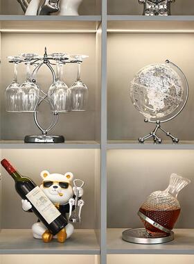 新款直销酒柜装饰品摆件现代客厅暴力熊红酒架餐边电视柜家居玄关