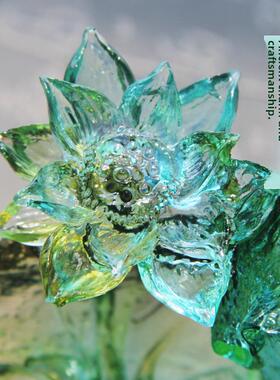 琉璃荷花笔筒摆件礼品教师节礼物送老师个性创意书房桌面中国风