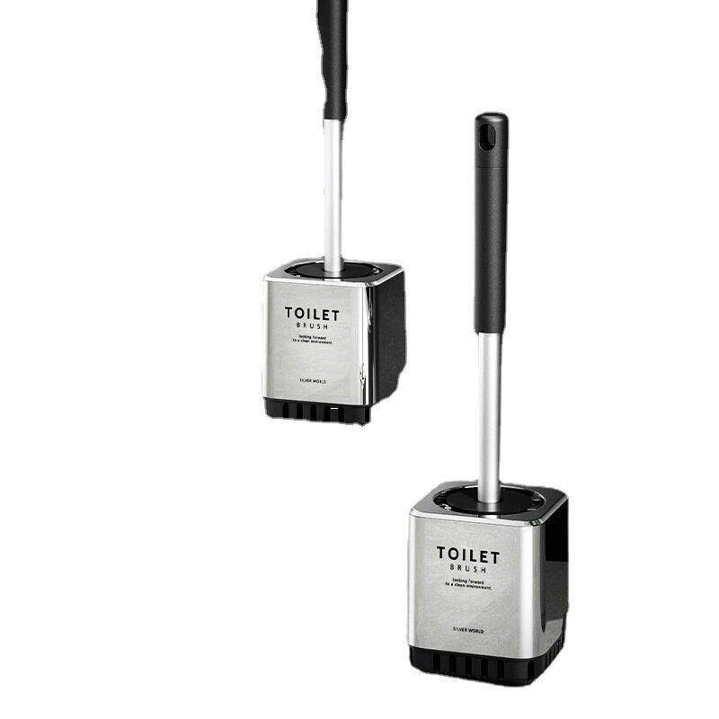 New silicone toilet brush for household use without dead corners, punch-free toilet brush, powder room long-handled silicone squat pit