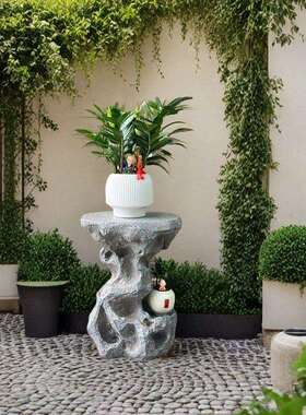 太湖石花架物院户外景摆庭件装饰落地造布置F99M8HJM花盆园林防水