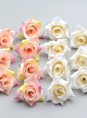 50PCS/5CM White Rose bud Artificial Silk Flowers Head For Ho
