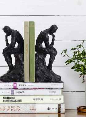 简约现X8122代思考书样立书靠书夹简欧式书房板房书书桌装架饰品