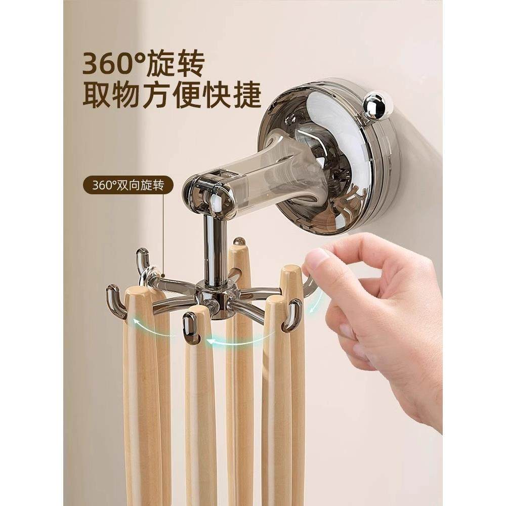 厨房旋转吸盘挂钩壁挂式置物架收纳架锅铲勺子铲子挂架架子脸盆架,淘宝优惠券,粉丝福利购,淘宝优惠卷