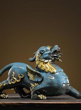 中国式发财城屋飞璧绣，一对家庭客厅和办公室旺璧聚集财富装饰