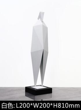 金属雕塑摆件北欧现代简约创意客厅软装饰品摆设黑色轻奢抽象人物