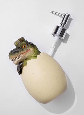 儿童卡通恐龙洗手液瓶子卫生间装饰洗发水沐浴露按压式分装瓶空瓶