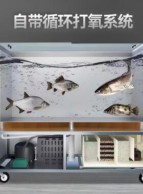 养鱼冰箱养虾水产冷水鱼缸冰柜商用过滤水循环氧卧式展示柜