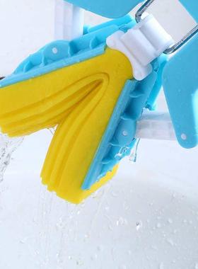 免手洗海绵拖把家用胶棉吸水拖把头对折式挤水拖把地拖拖布