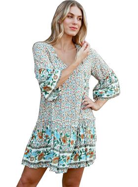 Printed short skirt, sub beach dress