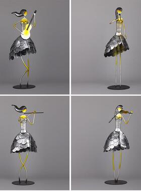 铁音乐女艺创孩摆件意金PS170属摆件家居挂饰摆件厂家