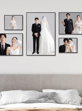 婚纱照diy定制挂墙照片墙组合结婚照加打印做成相框高级感全家福