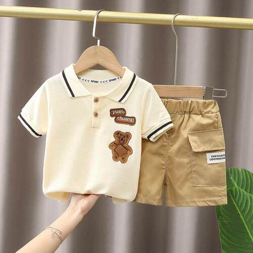cotton T shirt shorts Clothes kids for kids baby boy boys - 图1