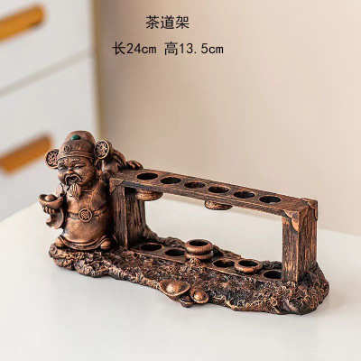 Tea Ceremony Six Gentlemen Chinese Ebony Kung Fu Tea Set Tea Brush Pot Pen Tea Spoon Tea Ceremony Stand Ornament