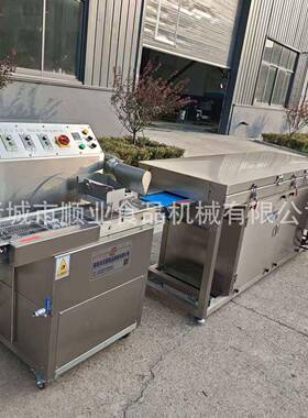 商用酸奶液淋面机鸡蛋液淋面机面包片淋浆机巧克力涂层冷却生产线