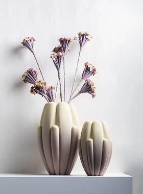 花瓣花器陶瓷树脂摆件现代简约家居样板房装饰酒店软装花瓶售楼处