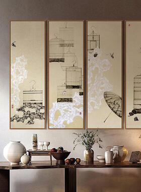 栖息古典新式客厅装画玄关书饰房中挂画样板间组合餐厅酒YZ202207