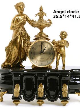 铜包瓷欧式经典黑色系列时钟烛台书档将军罐玄关客厅创意时尚摆件