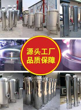 304不锈钢保安过滤器pp滤芯折叠线绕滤芯喷涂电镀污水袋式过滤器
