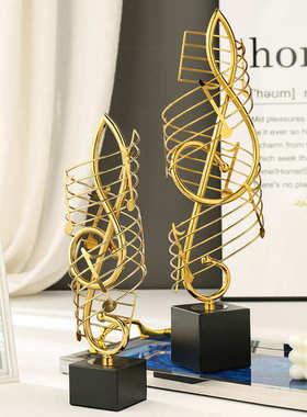 高级北欧轻奢高档音符客厅玄关电视柜酒柜装饰办公室家居摆件批发