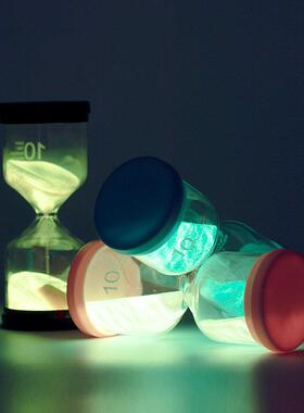 夜光沙漏计时器儿童防摔30分钟创意流沙摆件解压小学生生日礼物
