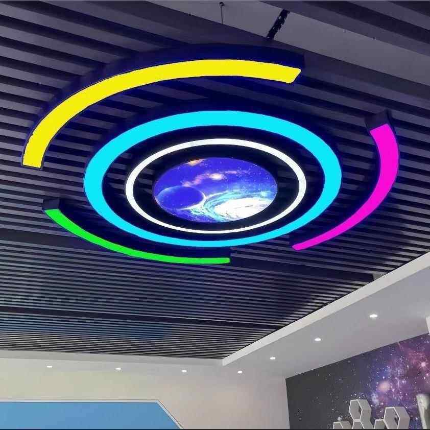 创意L拼接E简D异形灯Y六边办公形304室灯具工程吊灯现代约设计 - 图3