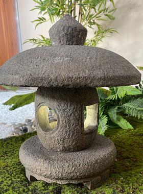 青石仿古户外石灯笼电石灯园林景观装饰石头灯新中式日式庭院装饰