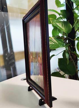 12寸遗像带框架瓷像制作烤瓷相片室内老人遗像瓷像关二爷陶瓷画像