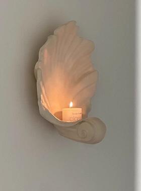 北轻奢中果古仿真贝QCU壳香薰壁客厅酒店玄关艺术收欧纳盘装饰挂