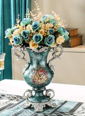 欧式美式花瓶摆件客厅插花干花装饰品创意家居电视柜玄关高档奢华