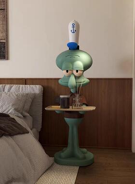 现货一米网红章鱼哥托 托盘落地超大摆件模型打工人沙发旁客厅置