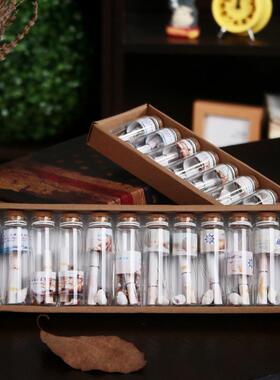 12只星座许愿瓶带钥匙木塞玻璃漂流瓶工艺品节日礼品创意学生礼物